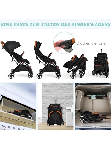 COSTWAY Kinderbuggy 0-36 Monate in Schwarz