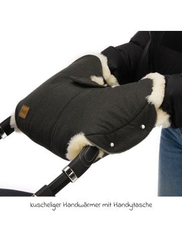 fillikid Lammfell-Handwärmer Nyby Style für Buggy, in schwarz