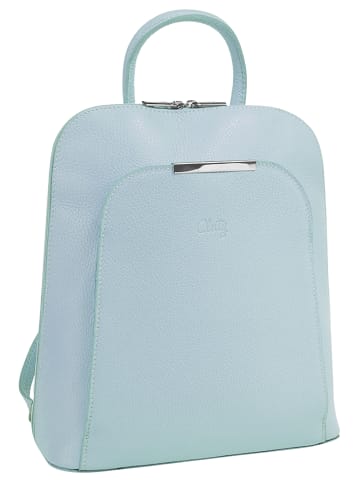 Cluty Rucksack echt Leder in hellblau