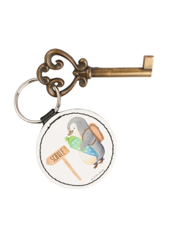 Mr. & Mrs. Panda Schlüsselanhänger Pinguin Schultüte ohne Spruch in Weiß