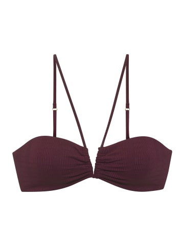 Copenhagen Studios Bandeau-Bikini-Top in weinrot
