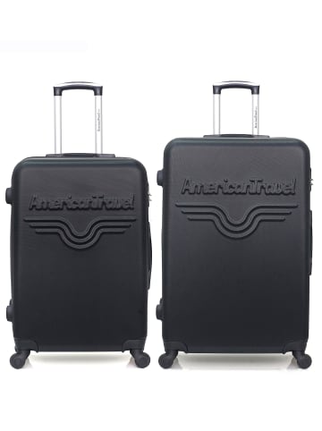 American Travel 2 tlg. Kofferset CHELSEA in Schwarz (95L/64L)