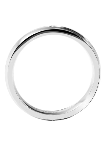 Adeliás Damen Ring aus Edelstahl mit Strass Steinchen in silber