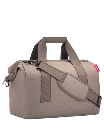 Reisenthel travelling allrounder M - Reisetasche 40 cm (leo vanilla) in herringbone mokka