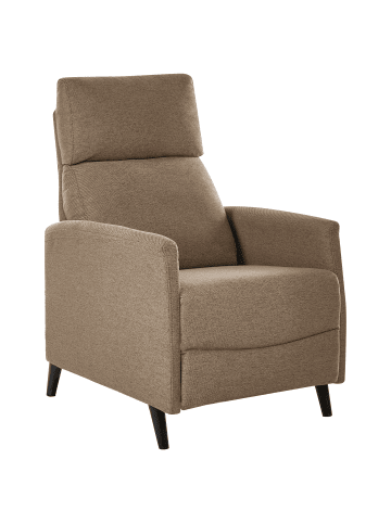 Beliani Fernsehsessel SELVIK in Braun/Schwarz - (W) 69 x (H) 103 x (L) 80 cm