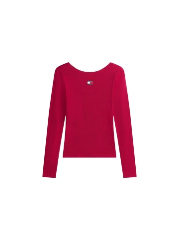 Tommy Hilfiger Bordeaux Recycelte Baumwolle Langarmshirt