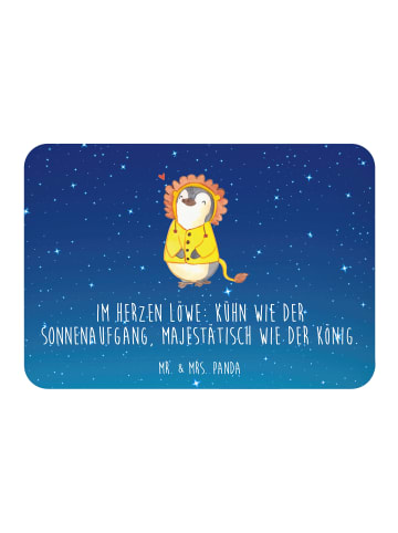 Mr. & Mrs. Panda Magnet Löwe Astrologie mit Spruch in Sternenhimmel Blau