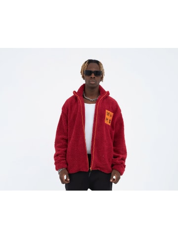 Megaman Fleecejacke Money Oversize in Rot