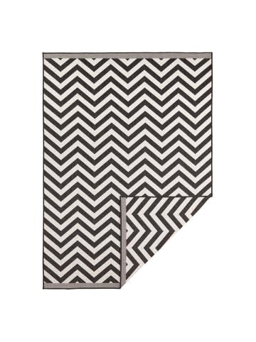 NORTHRUGS In- & Outdoor Wendeteppich Palma Schwarz Creme