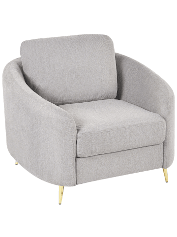 Beliani Sessel TROSA in Grau/Gold - (W) 99 x (H) 88 x (L) 86 cm