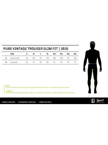 Brandit Cargohose "Pure Slim Fit Pants" in Camouflage