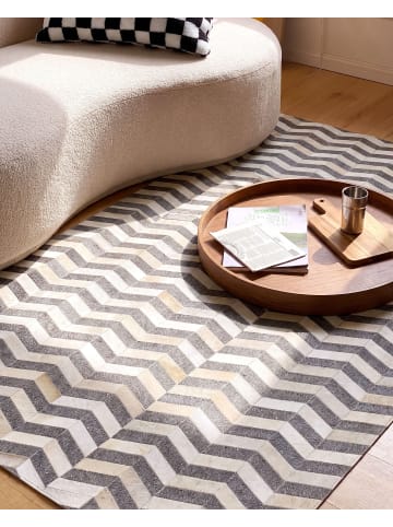 Beliani Patchwork BAGGOZE in Grau/Beige - (W) 140 x (H) 1 x (L) 200 cm