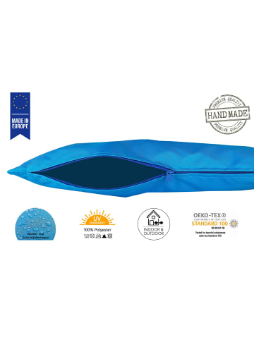 JACK 2er Set Outdoor Kissenhülle 40x60cm Uni in Meerblau