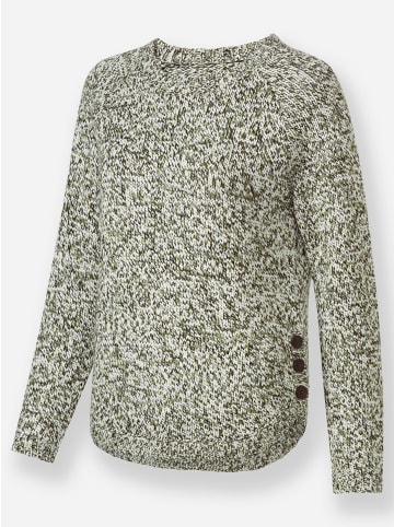 WITT WEIDEN Rundhals-Pullover in oliv-meliert