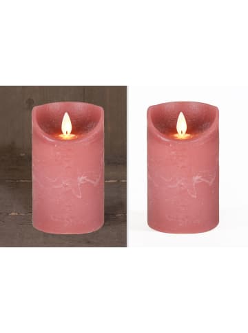 Coen Bakker LED Echtwachskerze 10cm mit Timer in Antik Rosa