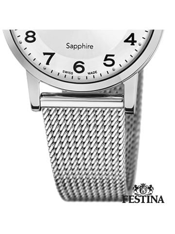 Festina Analog-Armbanduhr Festina Swiss Made silber klein (ca. 29,3mm)