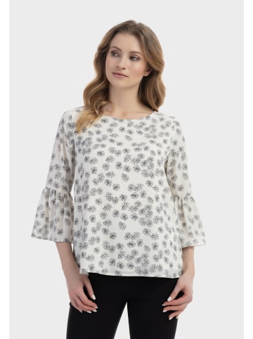 Albee Women Bluse in Wollweiss Schwarz
