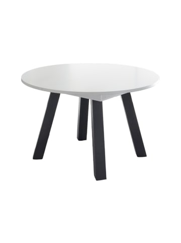 58 aufm Kessel ESSTISCH Rund ausziehbar Edda 2 130x130x78 Küchentisch Graphit/Weiß