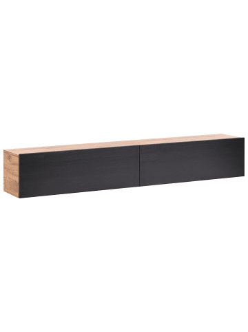 Beliani TV-Schrank GLADSTONE in Schwarz/Braun - (W) 180 x (H) 30 x (L) 32 cm