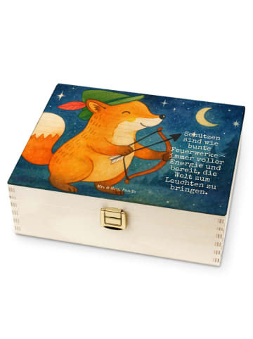 Mr. & Mrs. Panda Tee Box Schütze Astrologie Design mit Spruch in Weiß