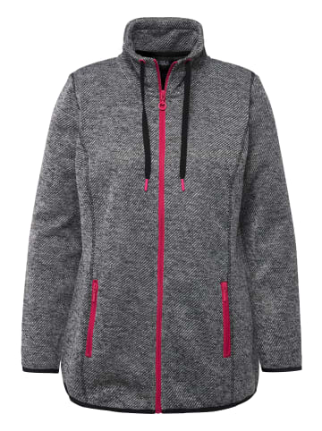 Ulla Popken Sweatjacke in schwarz