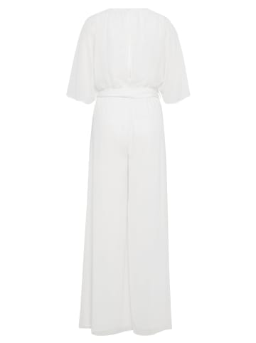 Vera Mont Jumpsuit mit Bindegürtel in Rohweiß
