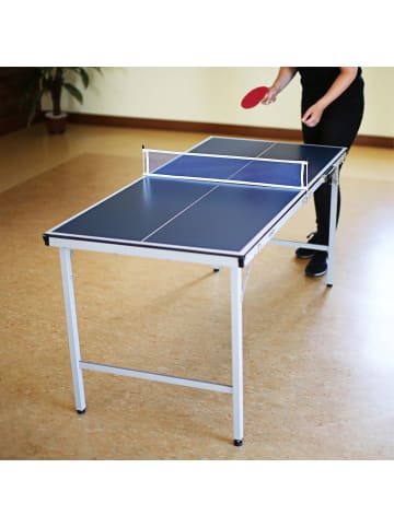 relaxdays Tischtennisplatte in Blau - (B)150 x (H)71 x (T)67 cm