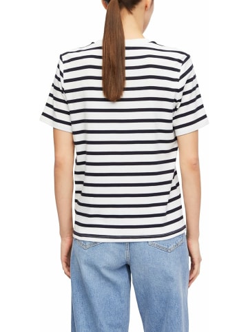 comma Rundhals T-Shirt für Damen in blau