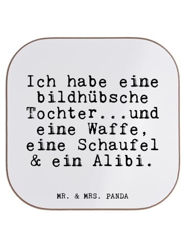 Mr. & Mrs. Panda Untersetzer Ich habe eine bildhübsche... mit Sp... in Weiß