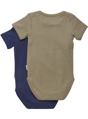 Minymo Kinder Kurzarmbody "Body SS (2-pack)" in Blau