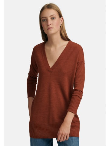 PETER HAHN Pullover new wool in terracotta-melange