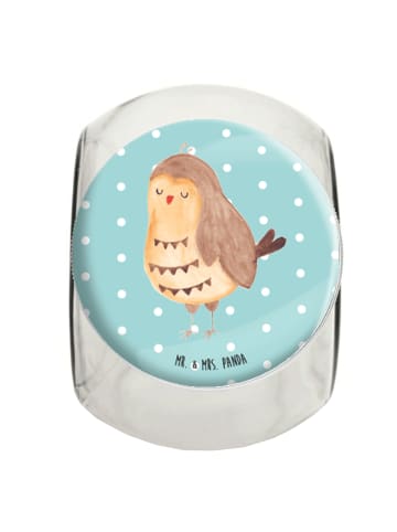 Mr. & Mrs. Panda keksdose glas Eule Zufrieden ohne Spruch in Türkis Pastell