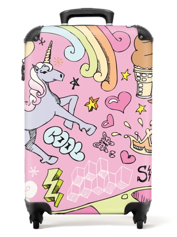 NoBoringSuitCases Suitcase, Koffer, Reisekoffer Wunderland rosa