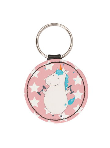 Mr. & Mrs. Panda Anhänger Einhorn Fitness ohne Spruch in Rot Pastell