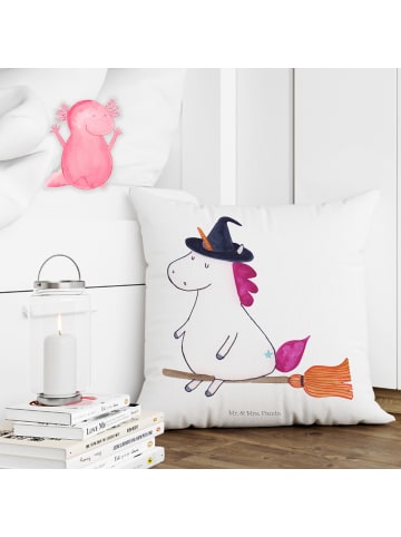 Mr. & Mrs. Panda Dekokissen Sofa Einhorn Hexe ohne Spruch in Weiß