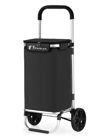 Cheffinger 40L Einkaufswagen Trolley in Schwarz