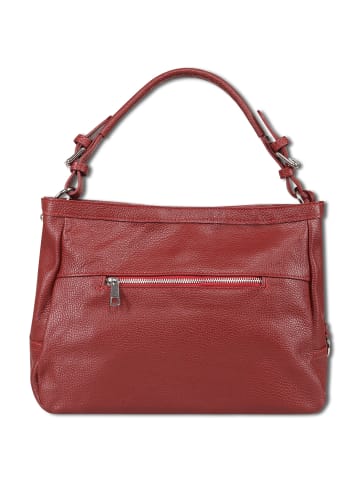 Florence Leder Schultertasche Florence Tasche dunkelrot ca. 38cm