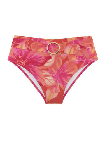 s.Oliver Highwaist-Bikini-Hose in pfirsich bedruckt