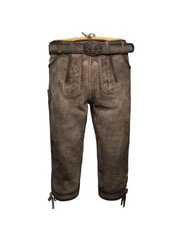 Maddox Country Lederhose Brenner in braun