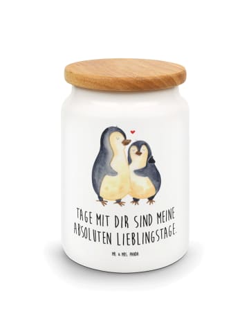 Mr. & Mrs. Panda aufbewahrungsbehälter Pinguin umarmen mit Spruch in Weiß