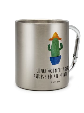 Mr. & Mrs. Panda Kaffeetasse Kaktus Hut mit Spruch in Silber