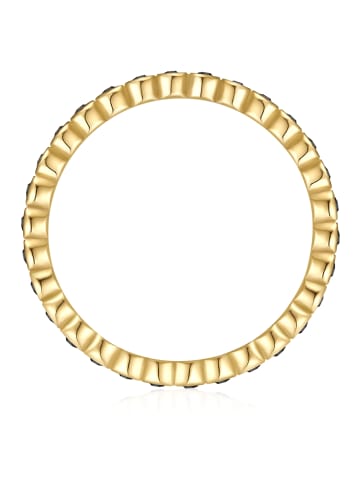 Glanzstücke München Ring aus Sterling Silber mit Zirkonia in gelbgold