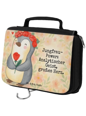 Mr. & Mrs. Panda Kulturtasche Jungfrau Astrologie Design mit Spruch in Weiß