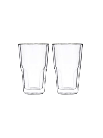 Butlers 2x Doppelwandige Gläser 350ml HOT & COLD in Transparent