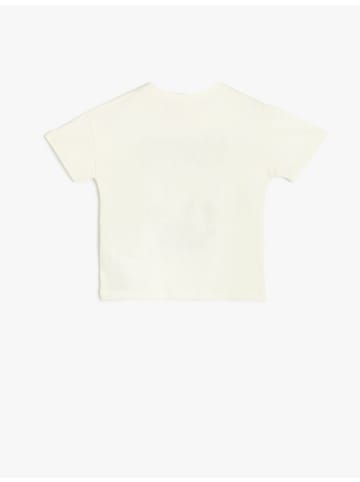 KOTON T-shirt in Ekru