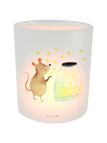 Mr. & Mrs. Panda Deko Windlicht Maus Sterne ohne Spruch in Transparent