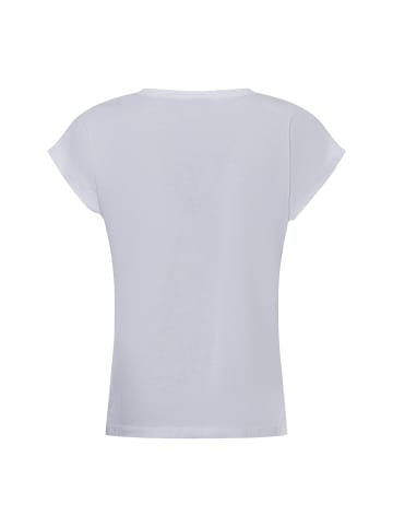 comma T-Shirt in weiß silber