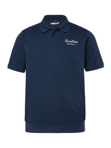 Men Plus Poloshirt in navy blau