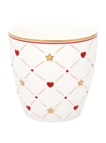 Greengate MINI Latte Cup CLARINA Weiß HERZEN Rot STERNE Gold