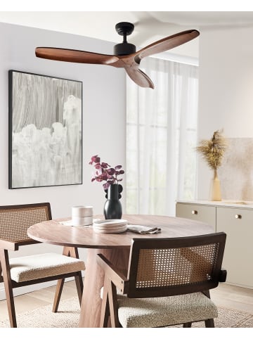 Beliani Deckenventilator ohne Beleuchtung ARANI in Braun/Schwarz